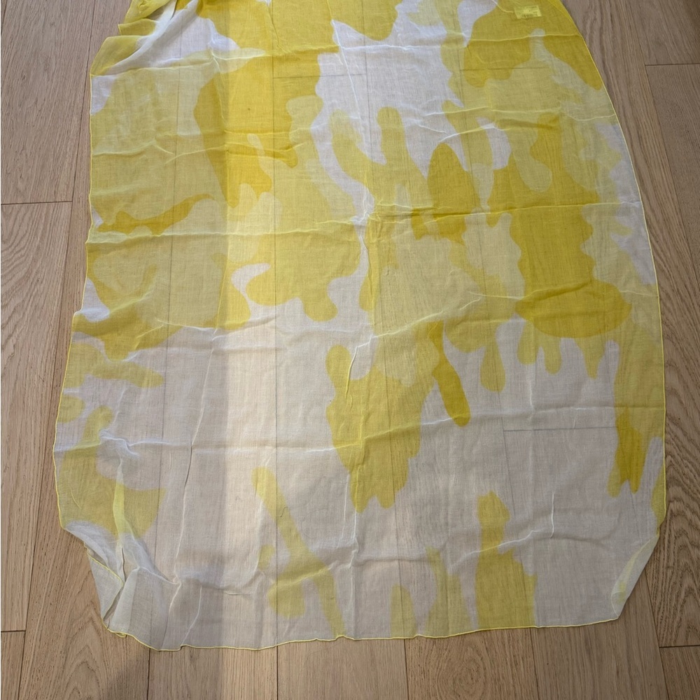 Diesel Sunlit Yellow Scarf Sarong Oversized 40x60 Head Scarf Wrap Beach Cover - Picture 3 of 7
